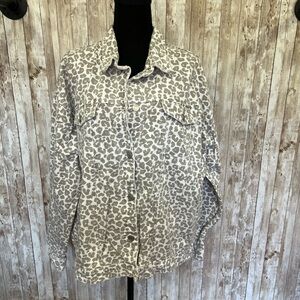 Mud‎ Pie Gray and Cream Jean Jacket